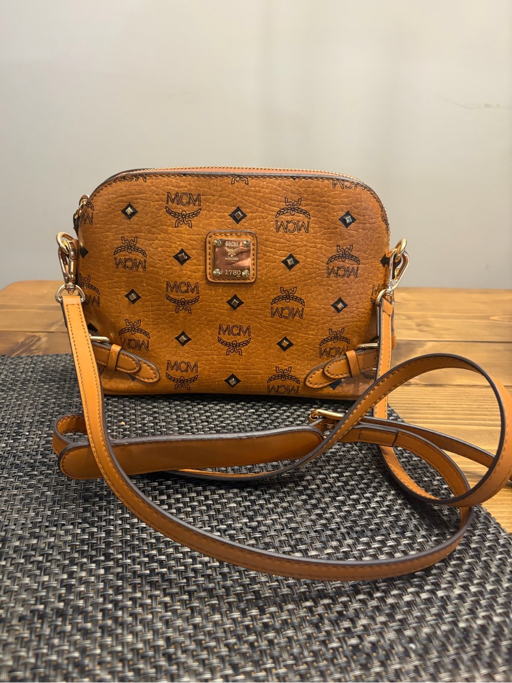 MCM Small Studded Crossbody Bag